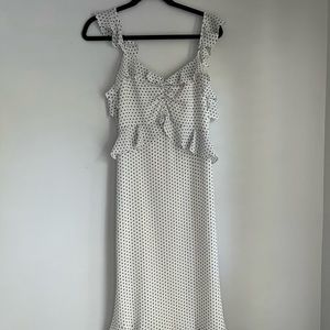 NWT Boutique white polka dot dress size small
